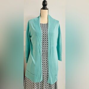 Like New Aqua LOFT Cardigan